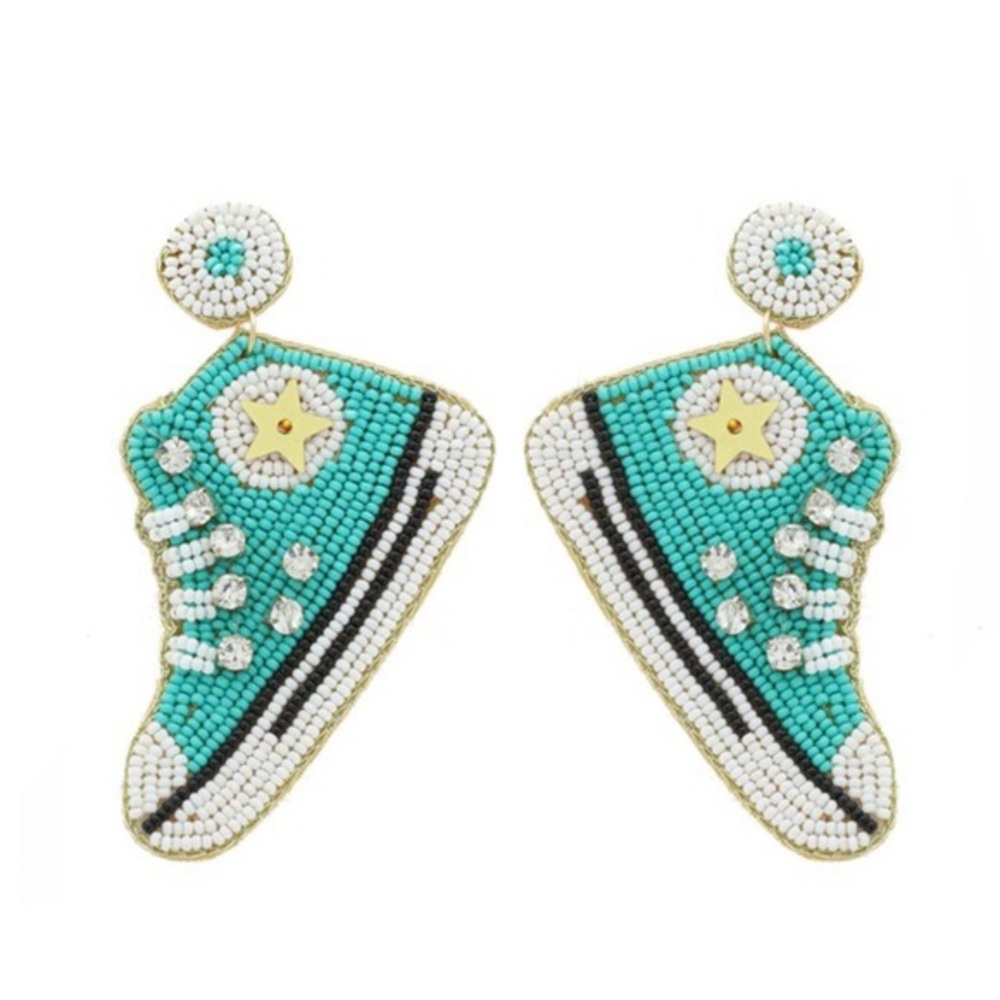 Retro chuck sneakers earrings